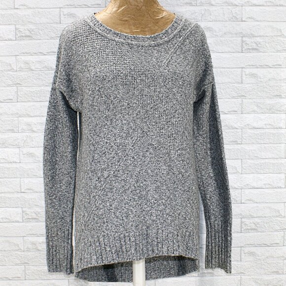 CALVIN KLEIN JEANS Sweater Knit Oversized Marled Classic Neutral Grey Gray SM - Picture 1 of 14